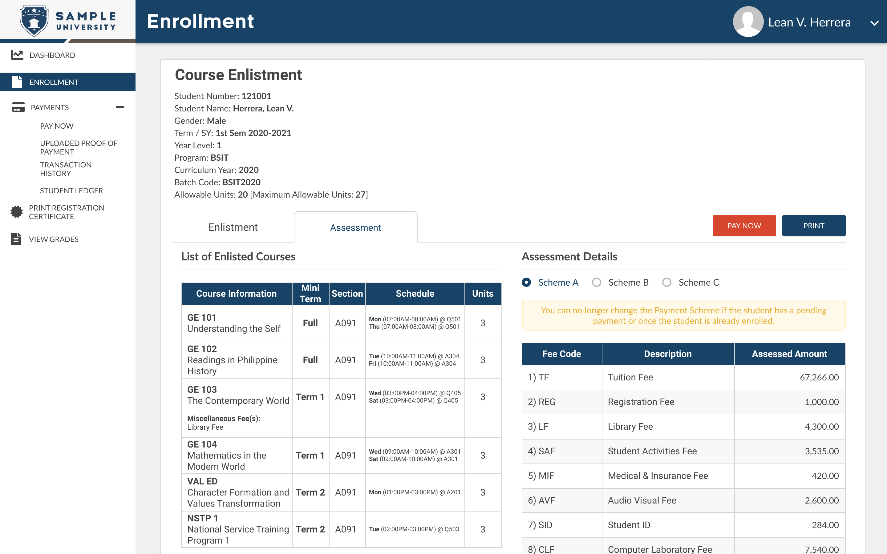 Enrollment Screen 2